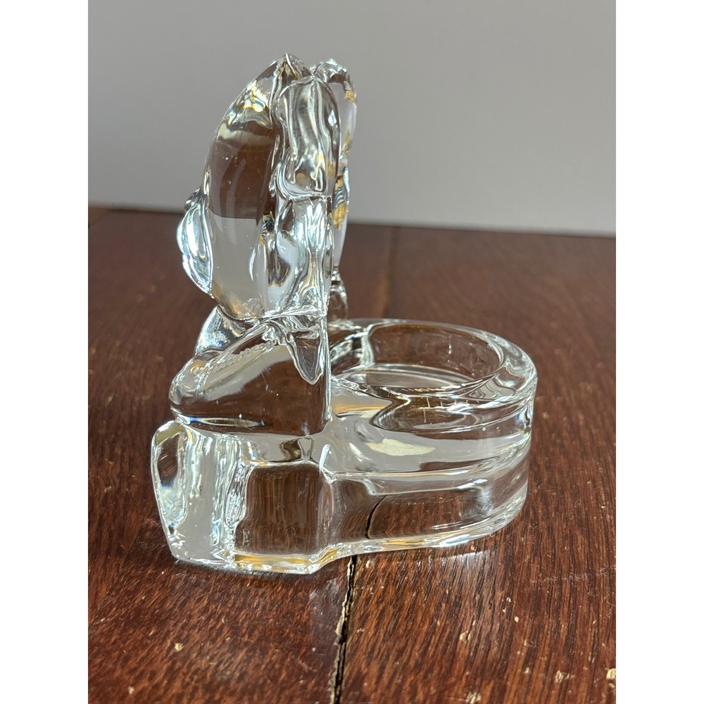 PartyLite Clear Glass Teddy Bear Tea Light Votive Candle Holder Vintage P0425 - Picture 4 of 7
